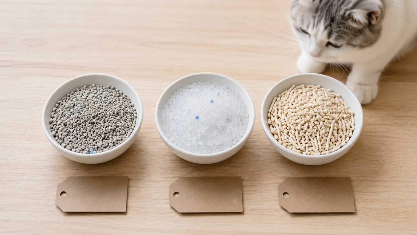 Litière tofu, bentonite ou silice : laquelle choisir pour ma litière connectée ?