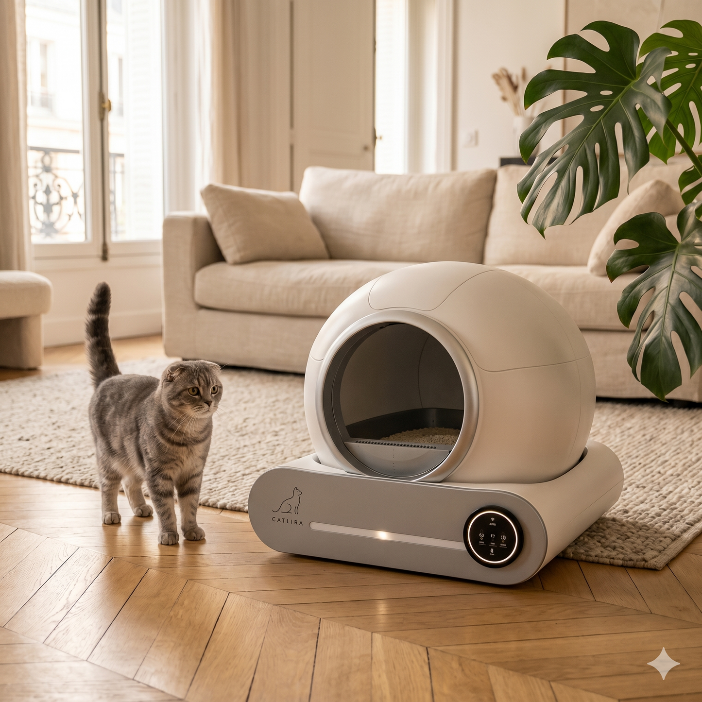 Litière Autonettoyante Connectée pour chat 65L | CATLIRA™ ONE